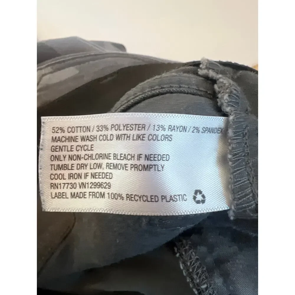 KNOX ROSE Utility Skinny Ankle Pants Gray camouflage Size 6 - Picture 10 of 13